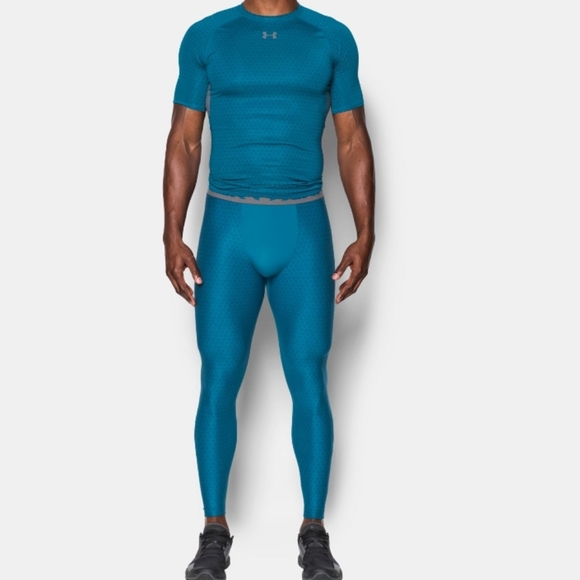 Under Armour Other - UA Heat Gear Bayou Blue Printed Training Tight